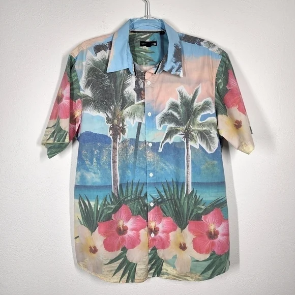 OCEAN CURRENT HAWAIIAN SHIRT - Picture 1 of 5
